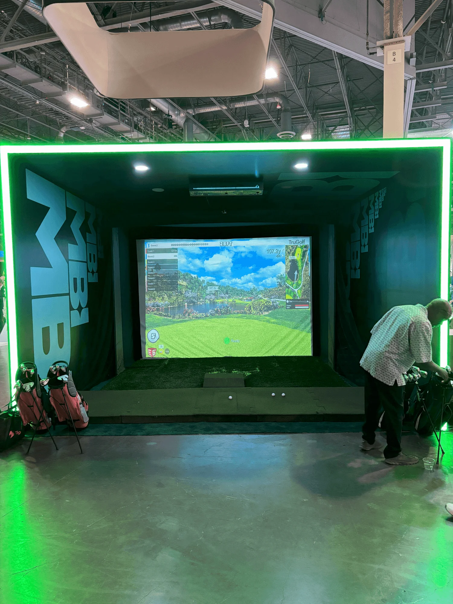 Our golfing simulator setup